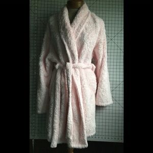 Enchanted Soft Pink Belted Robe (size small)